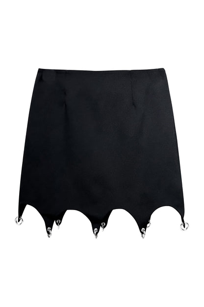 Acetate four-pointed star hem skirt