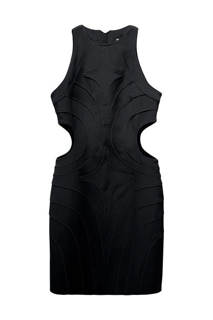Four-Pointed Fractal Star Acetate Dress