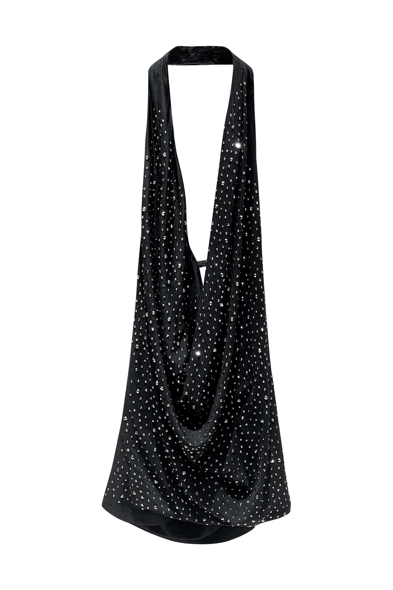 Hot stamping mesh swinging collar pleated top