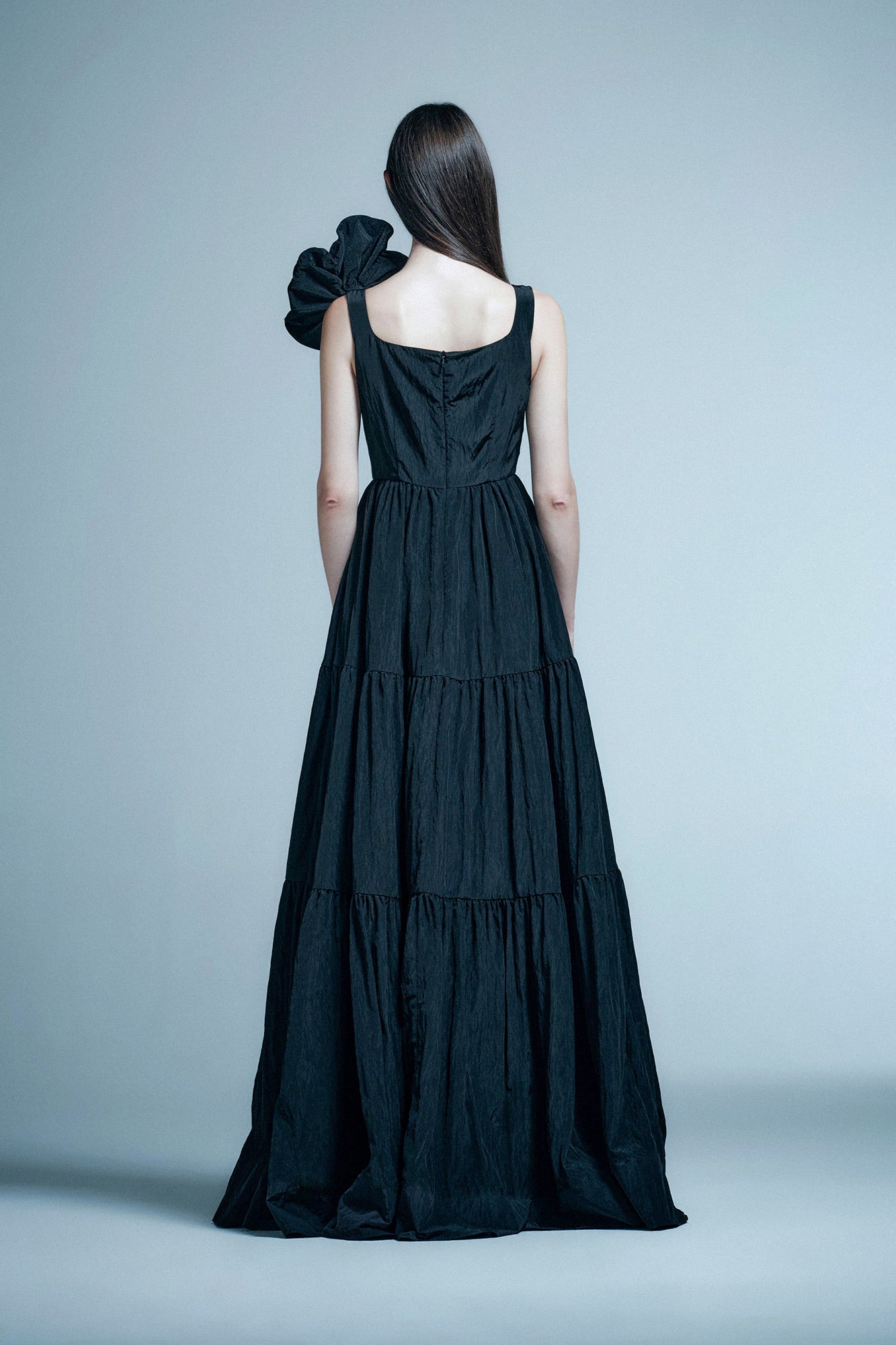 Floral layered pleated dress