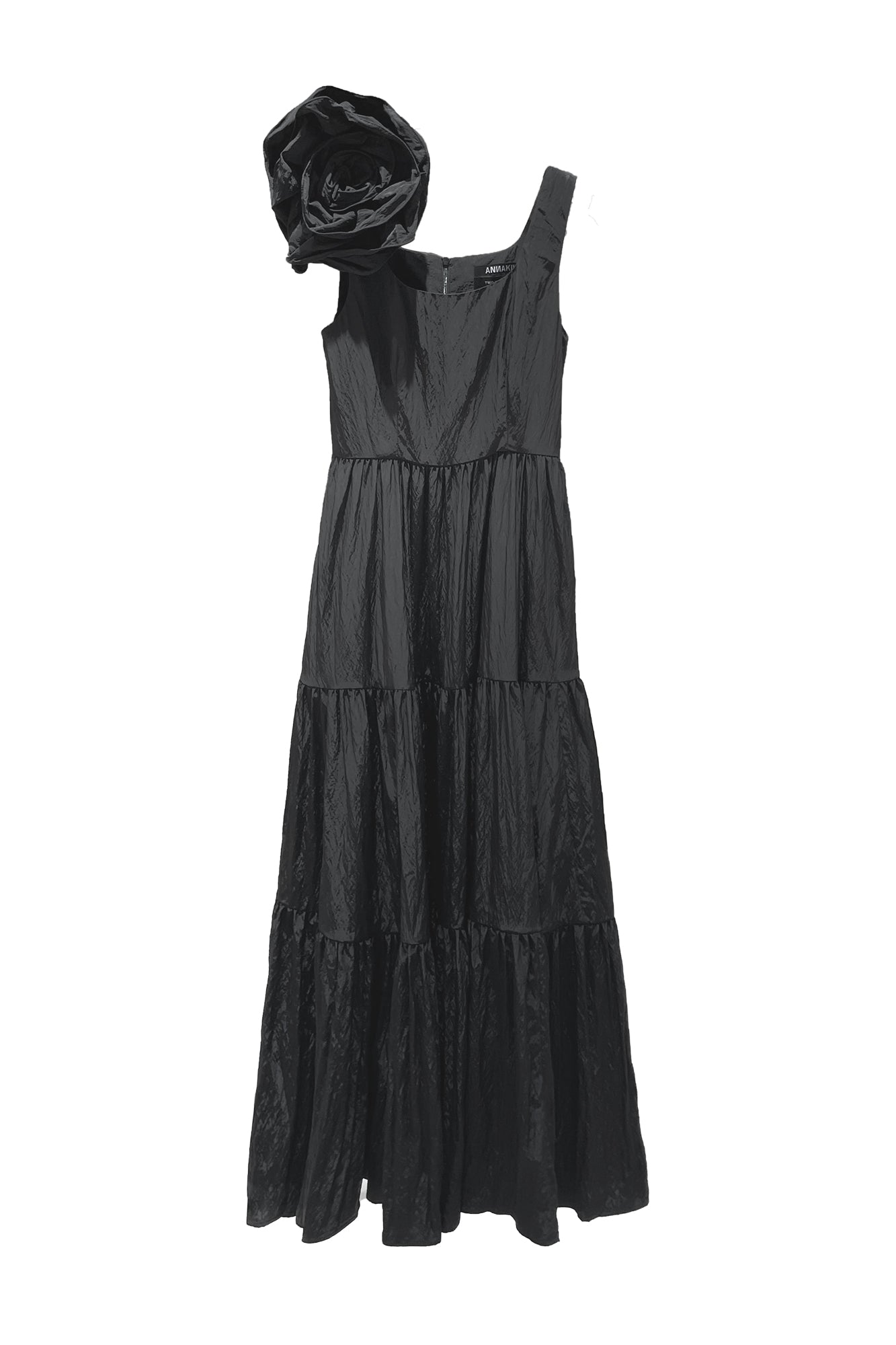 Floral layered pleated dress