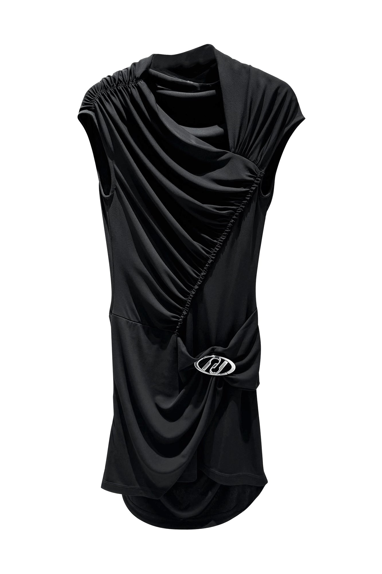 Asymmetrical pleated dress