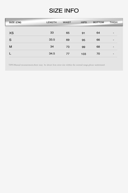 Acetic acid four-star hollow waist shorts