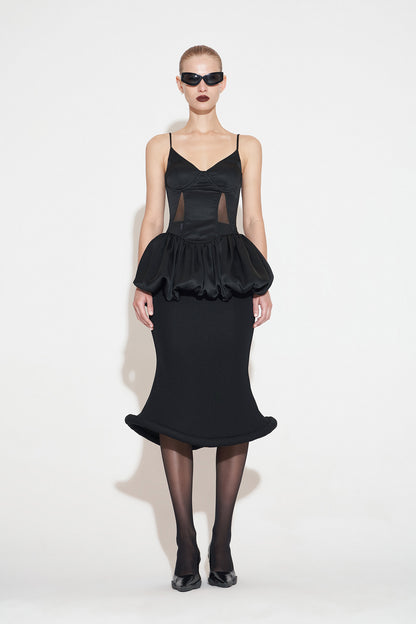 Acetic acid hollowed-out fishbone flower bud top