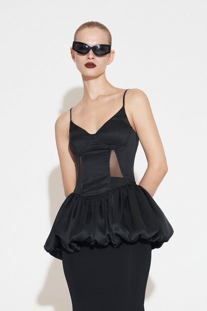 Acetic acid hollowed-out fishbone flower bud top