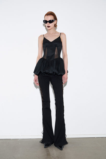 Acetic acid hollowed-out fishbone flower bud top