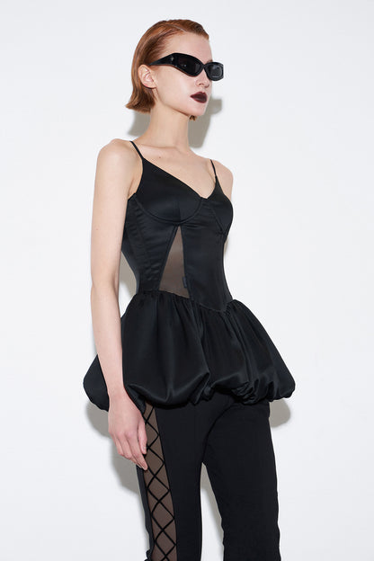 Acetic acid hollowed-out fishbone flower bud top