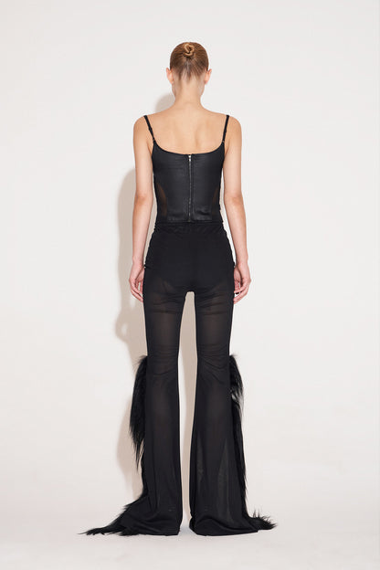 Cut-Out Acetate Corset Top