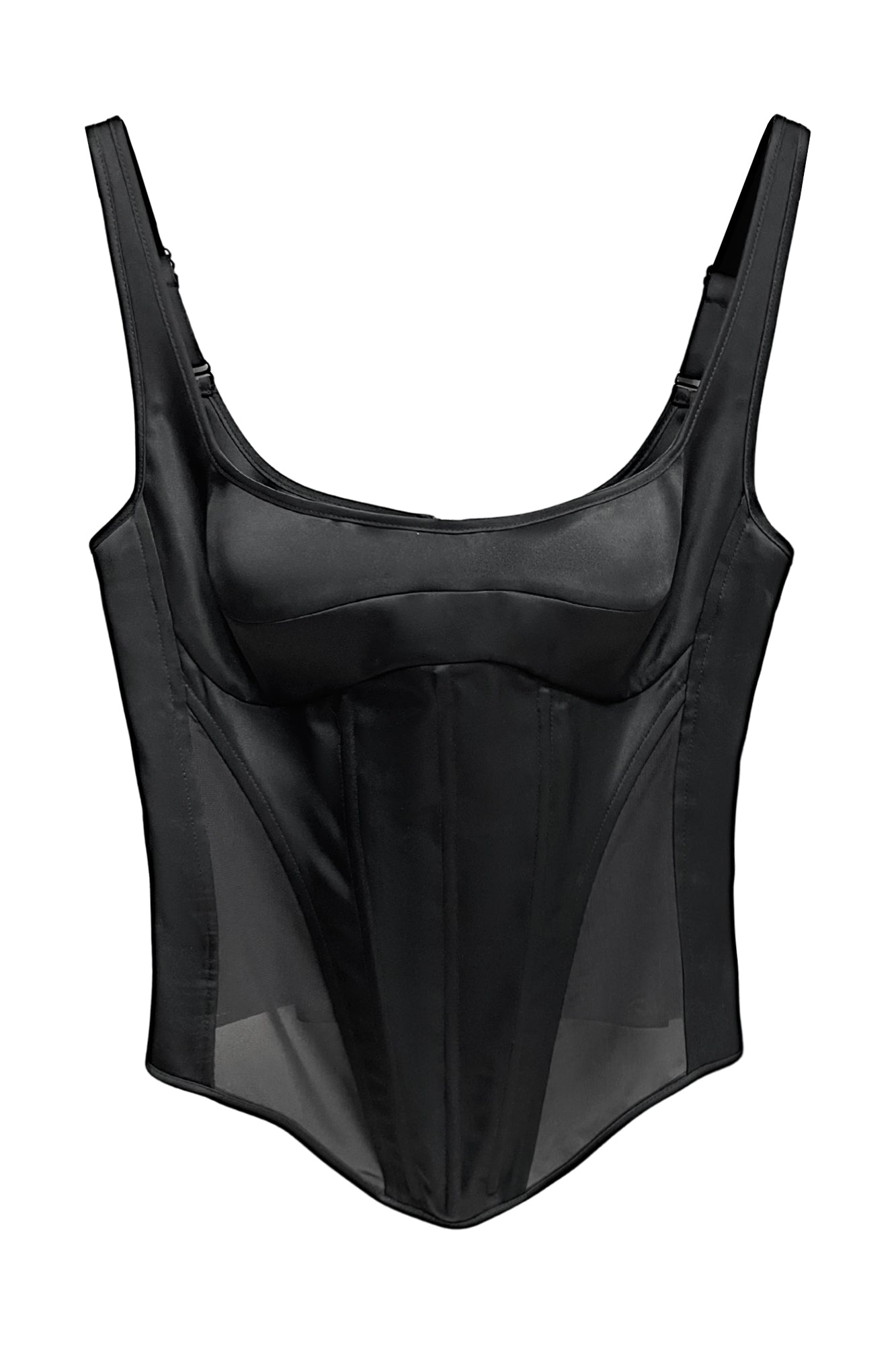 Cut-Out Acetate Corset Top