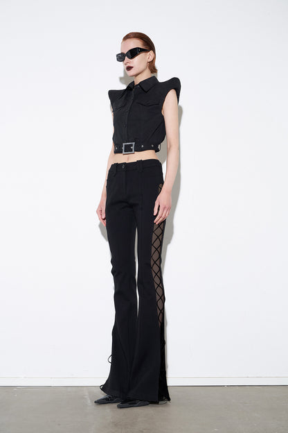 3D sleeve waistband shirt