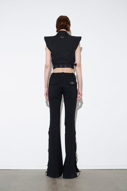 3D sleeve waistband shirt