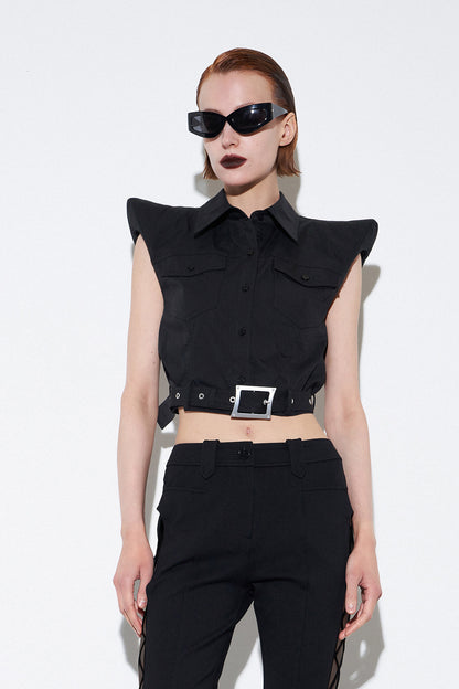 3D sleeve waistband shirt