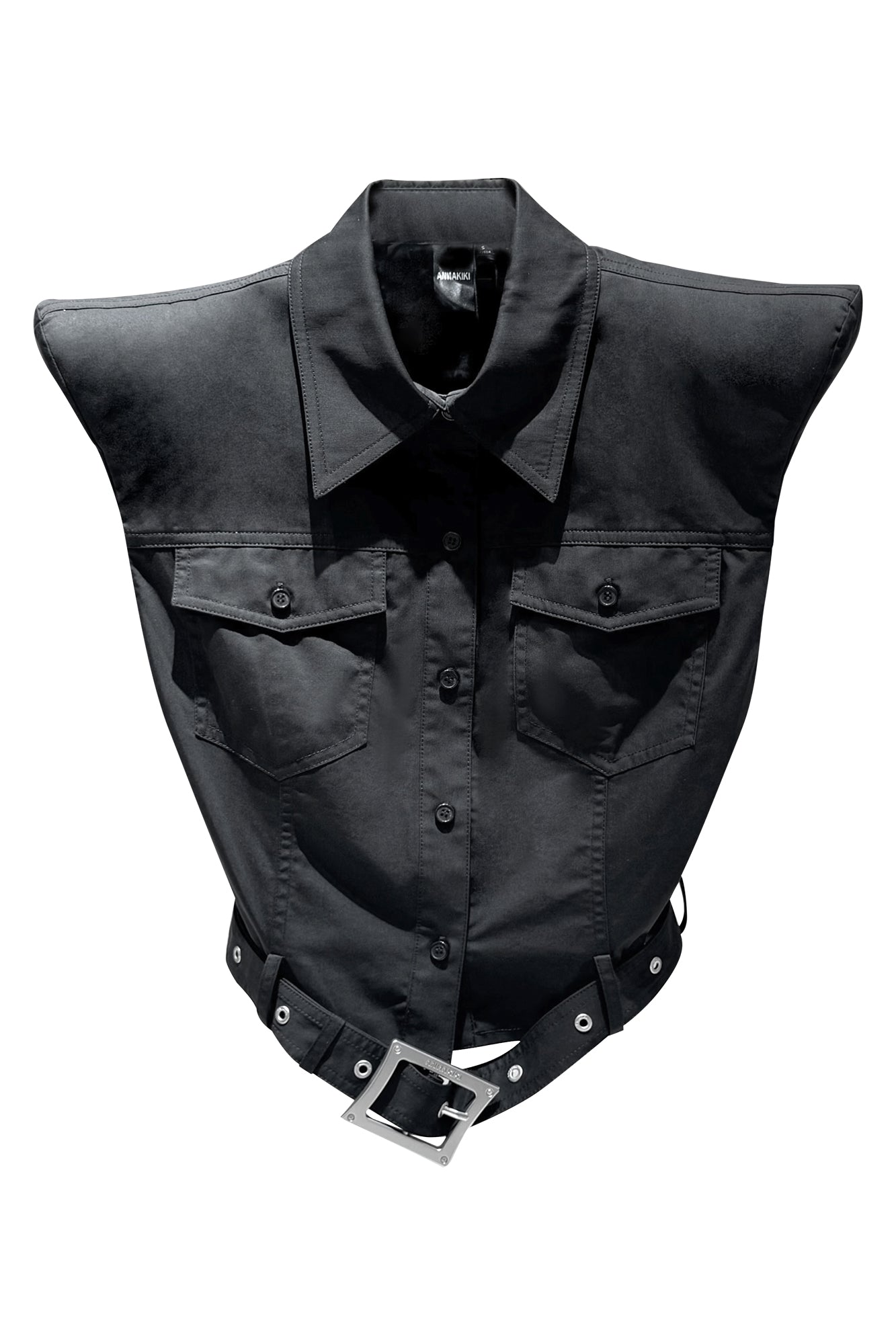 3D sleeve waistband shirt