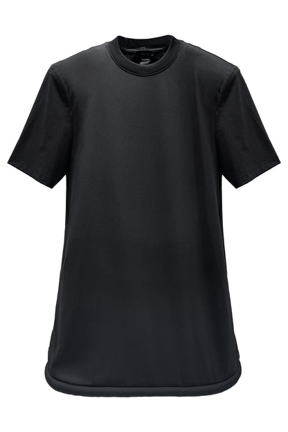 UFO-Hem Dress with Shoulder Pads