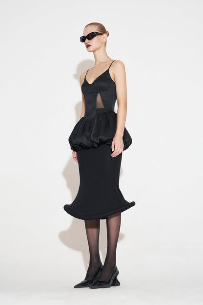 Acetate UFO Fishtail Midi Skirt