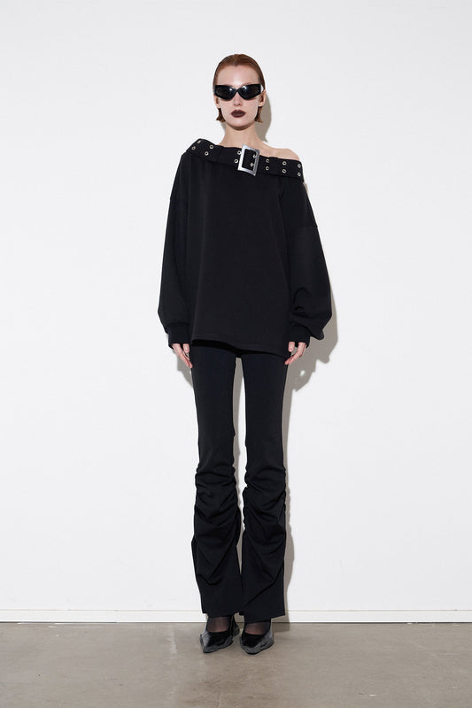 Techwear D-Ring Off-Shoulder Top