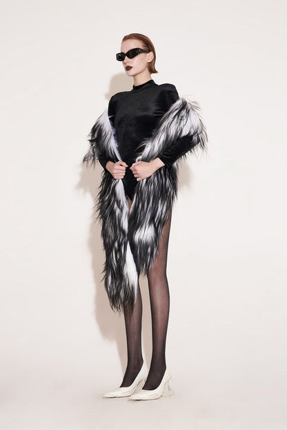 Acetate Velvet Off-Shoulder Jumpsuit