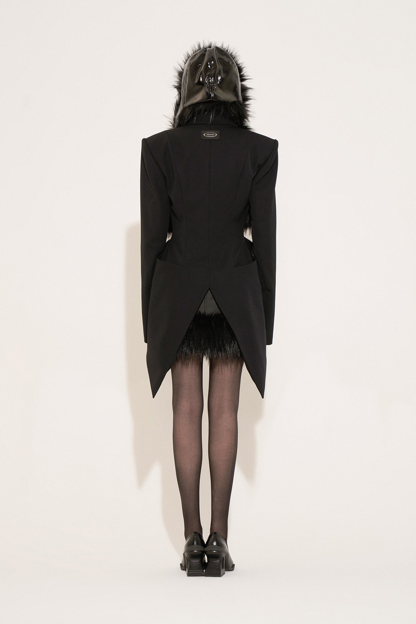 Acetate wool three-dimensional structure X-shaped suit