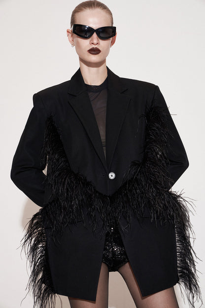 Wool fractal feather suit