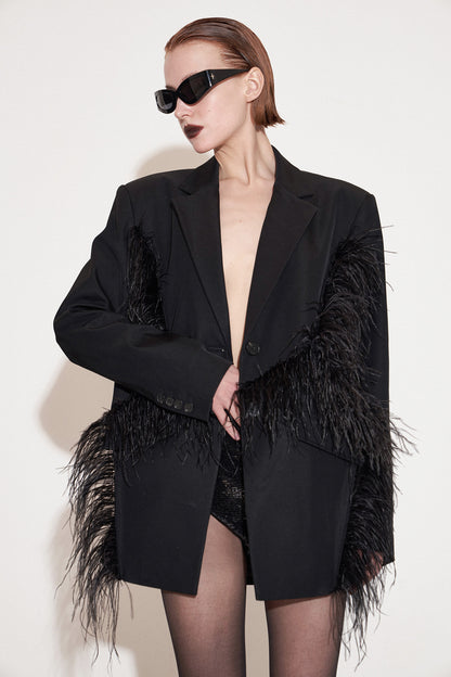 Wool fractal feather suit