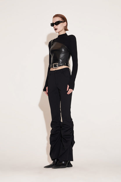 Pleated Slim-Fit Trousers
