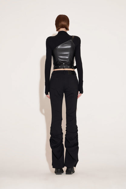 Pleated Slim-Fit Trousers