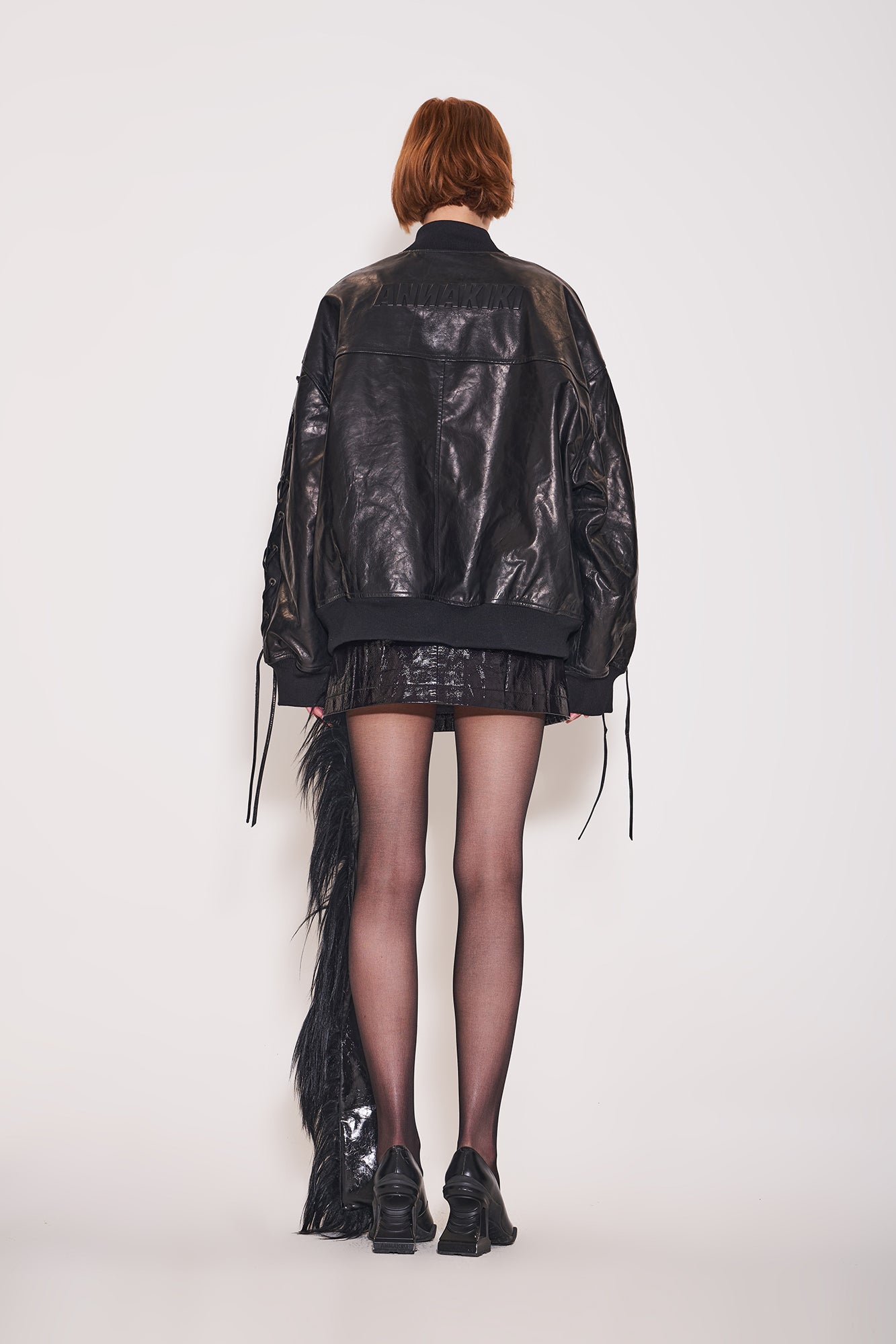 Leather corded baseball uniform coat