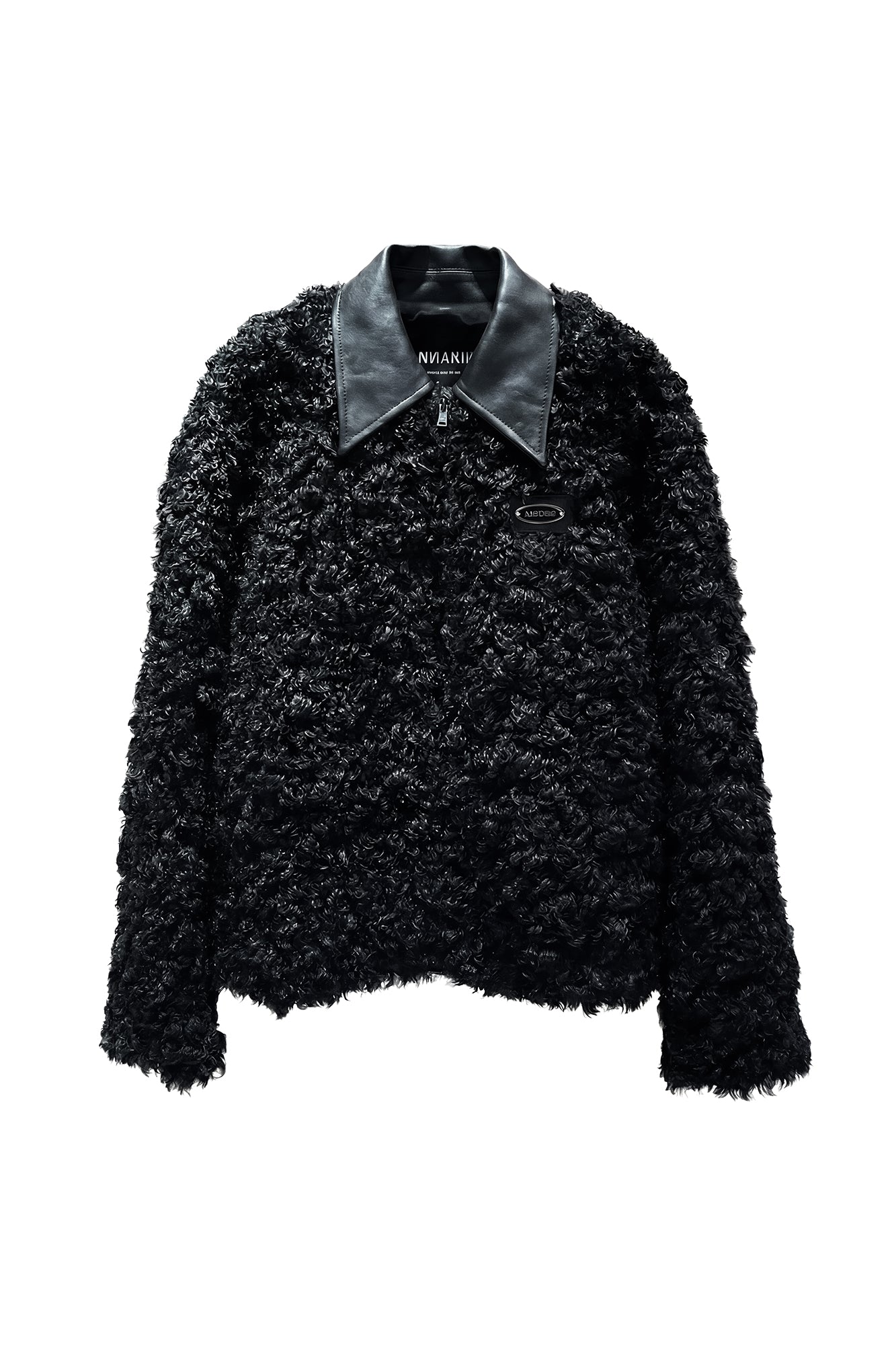 Leather collar environmental protection fur coat