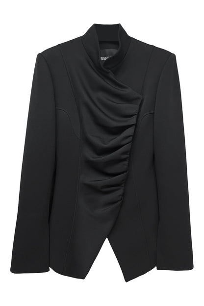 Vertical cut pinched waist jacket