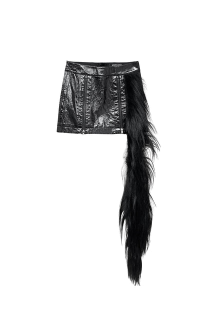 spun gold wool detachable top overskirt
