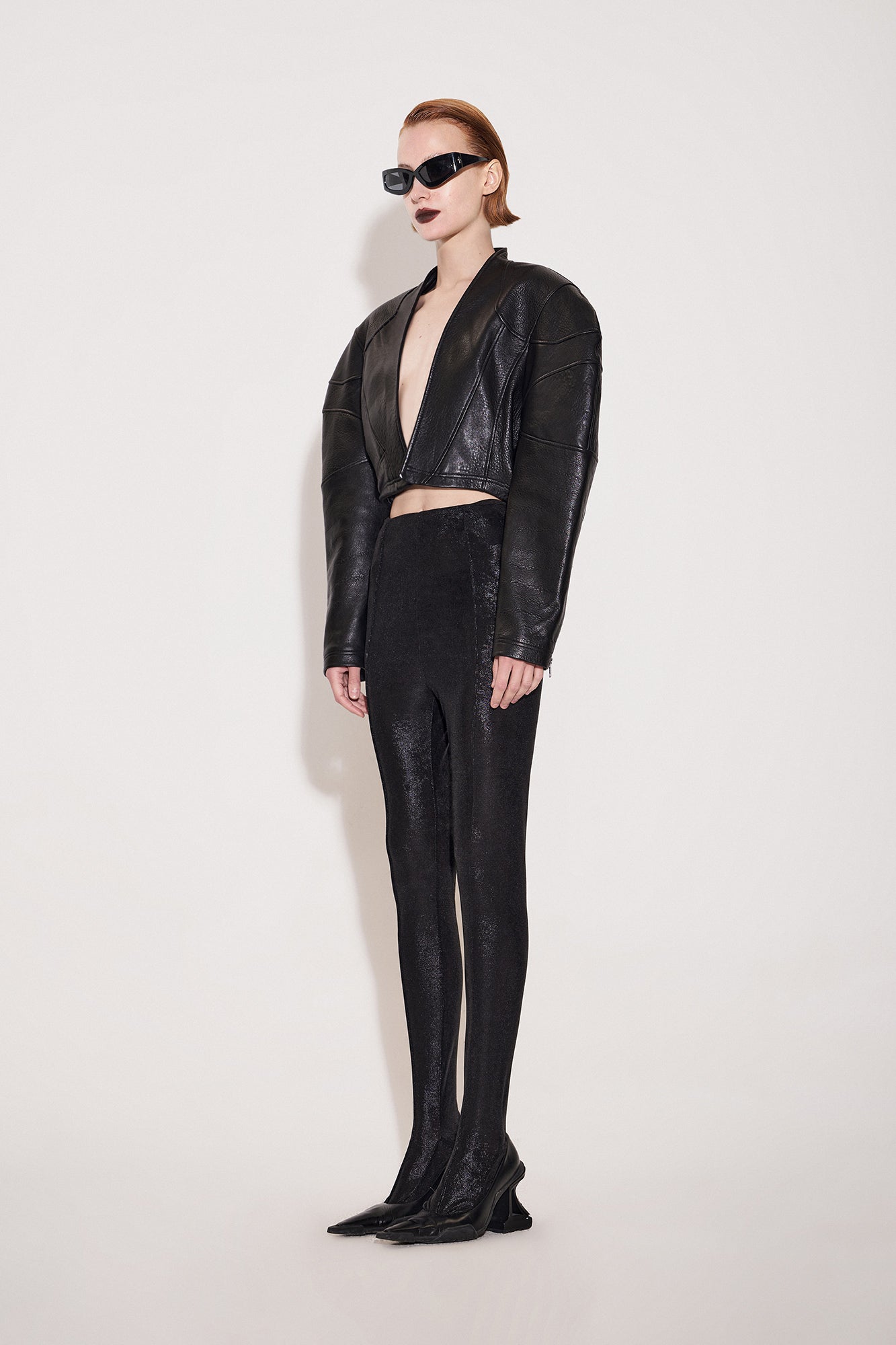 3D stereo silhouette leather jacket