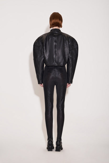 3D stereo silhouette leather jacket