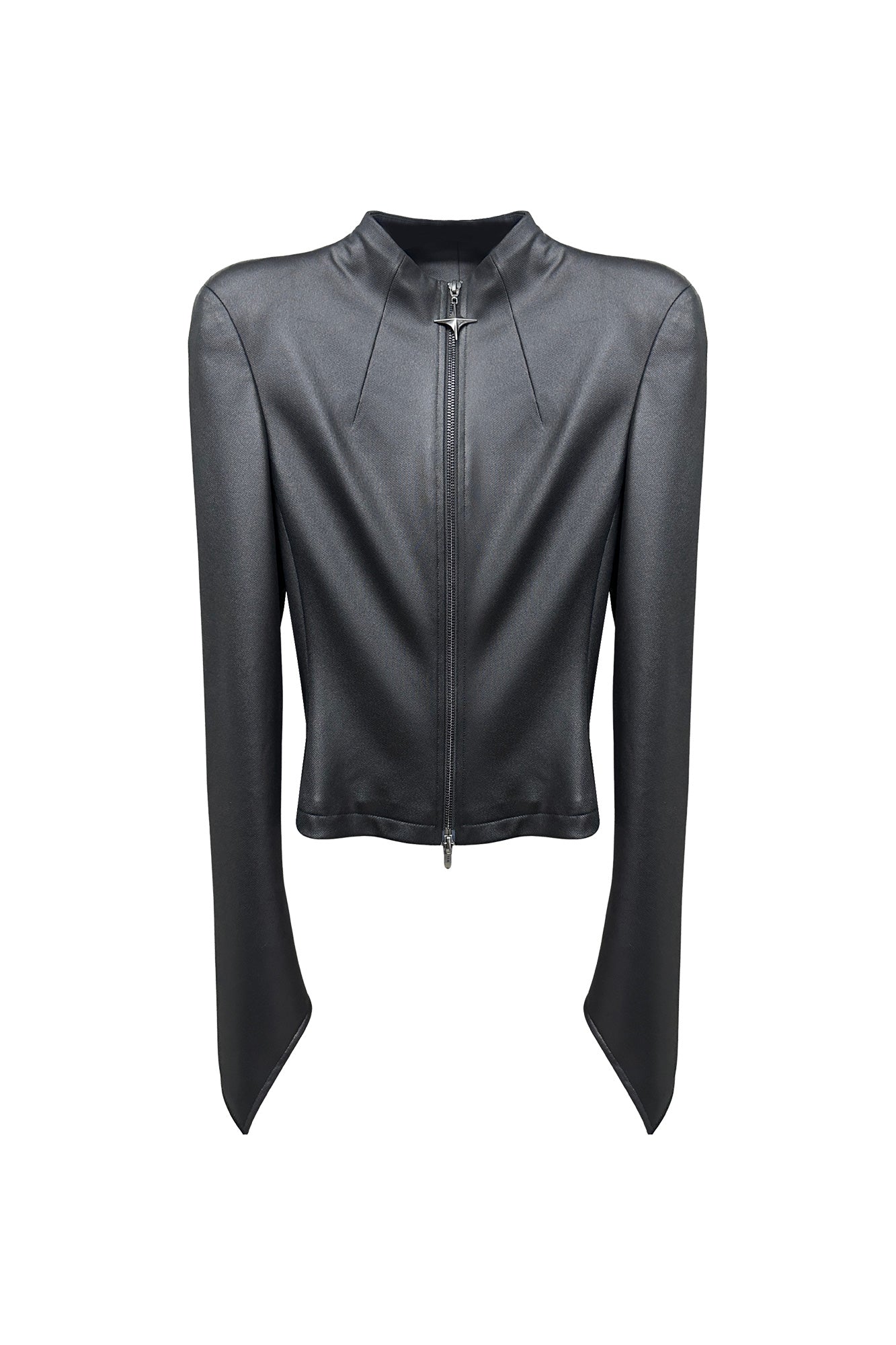 Functional bone pleated slimming coat