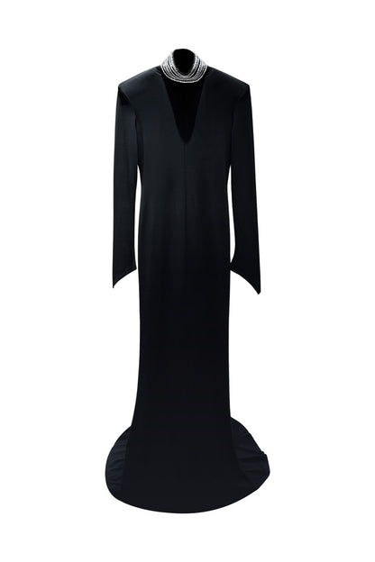 Four-pointed star sleeve chain dress